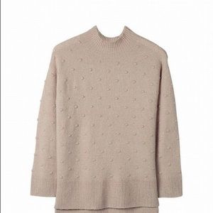 Fat Face Women’s Beige Size 6 mock-neck Polka Dot Pullover Sweater